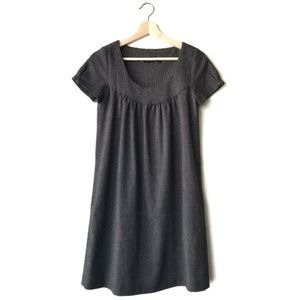 Zara Babydoll Tweed Dot SS Swing Dress